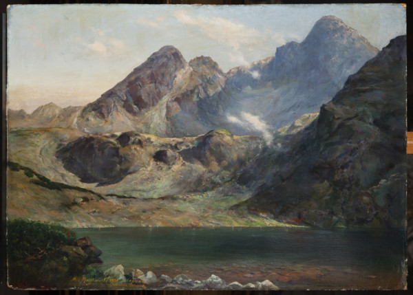 Green Lake at the Foot of Mounts Koscielec and Swinica, 1921. Creator: Alexandre Mroczkowski.