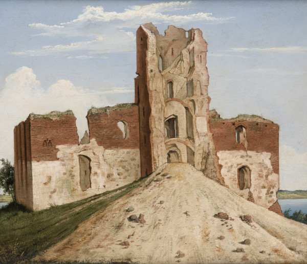 View of the Castle at Troki (Trakai), 1854. Creator: Wincenty Dmochowski.