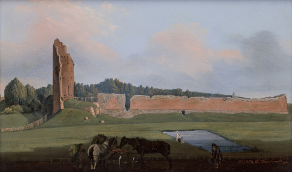 Ruins of the Miedniki Castle, 1853. Creator: Wincenty Dmochowski.