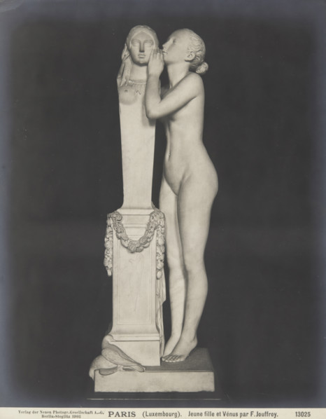 Girl Whispering into the Ear of Venus, 1839, (1903).  Creator: Neue Photographische Gesellschaft.
