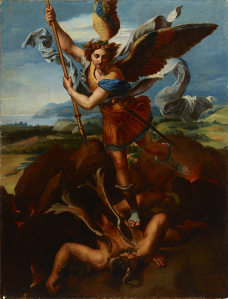 Saint Michael the Archangel Vanquishing Satan, 1830. Creator: Rafal Hadziewicz.