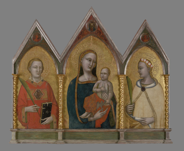 Madonna and Child with St Stephen and St Dorothy, between 1331-1335. Creator: Francesco Neri da Volterra.