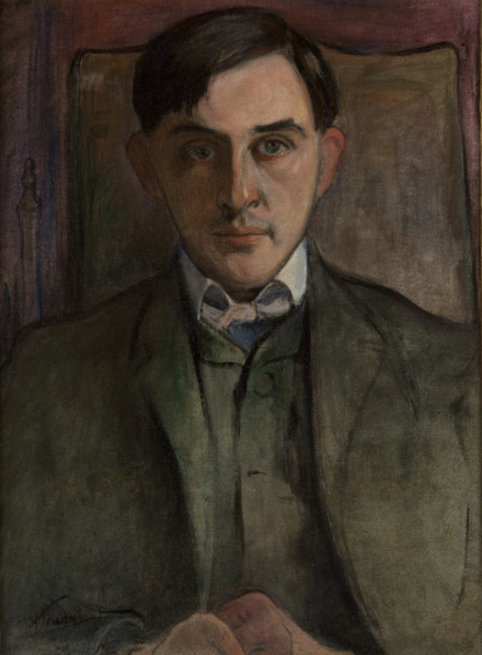 Portrait of Stanislaw Ignacy Witkiewicz, between 1906-1916. Creator: Wladyslaw Slewinski.