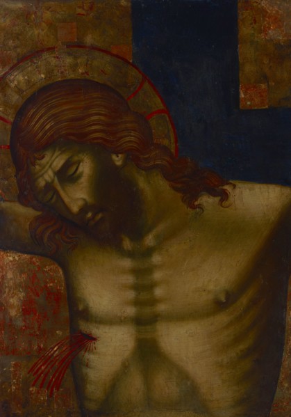 Crucifixion-Fragment of a Croce Dipinta, between 1315-1320. Creator: Paolo Veneziano.