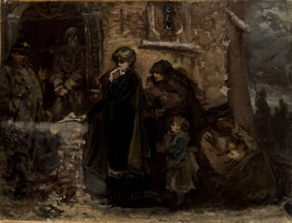 In Front of a Church, c1886. Creator: Wladyslaw Rossowski.