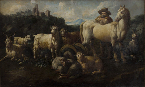 Shepherd with Animals, between 1725-1730. Creator: Jacob Roos.