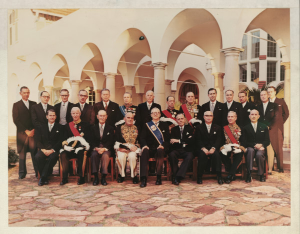 President Charles Swart and Foreign Minister Eric Louw, Cape Town, South Africa, c1961. Creator: Unknown.