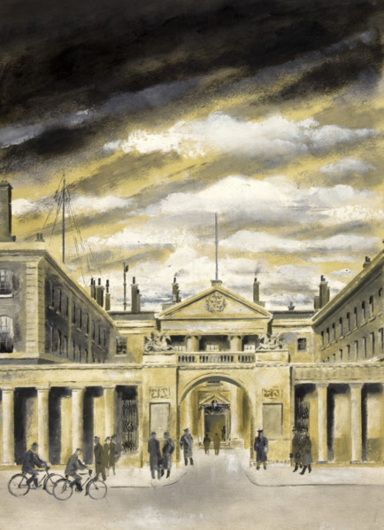 View of Admiralty Building on Whitehall in London, between 1939 and 1946. Creators: Unknown, Central Office of Information.