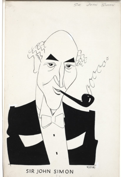 Sir John Simon, 1st Viscount Simon, between 1939 and 1946. Creators: Central Office of Information, John Musgrave-Wood.