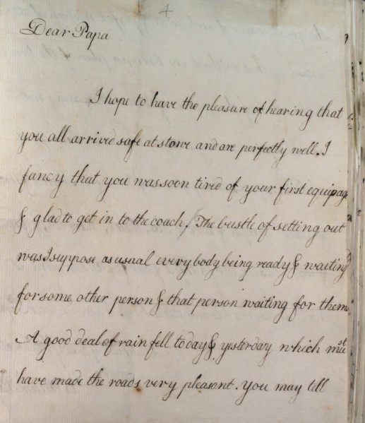 Letter from William Pitt,  between 1766 and 1770. Creator: William Pitt the Younger.