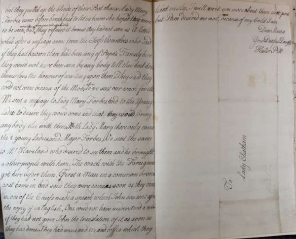 Letter from Hester Pitt, 1766. Creator: Hester Stanhope.