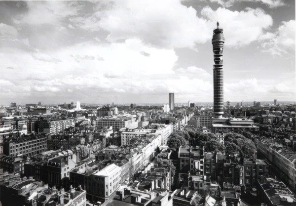 The Post Office Tower during construction, London, between 1961 and 1967.  Creator: Property Services Agency.	The Post Office Tower during construction, London, between 1961 and 1967. The British Tele...