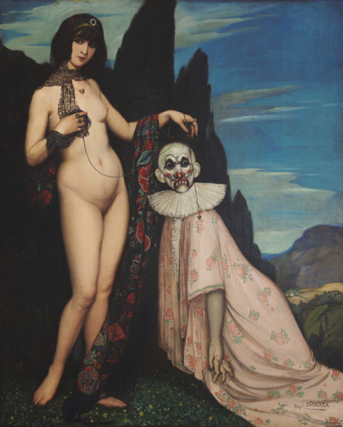 The Woman and the Puppet (La mujer y el pelele), 1909. Creator: Zárraga y Argüelles, Ángel (1886-1946).