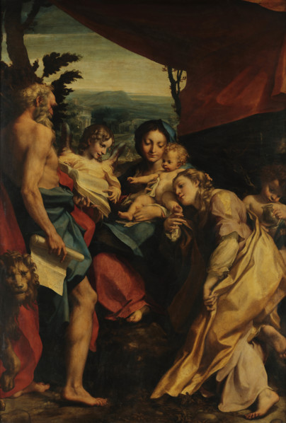 Madonna and Child with Saints Jerome and Mary Magdalen (The Day), c1528. Creator: Correggio (1489-1534).