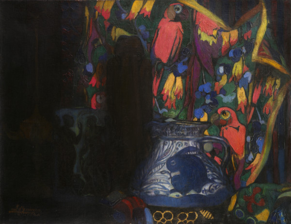 Still life with parrots, c1914-1920. Creator: Guinea, Isidoro (1893-1947).