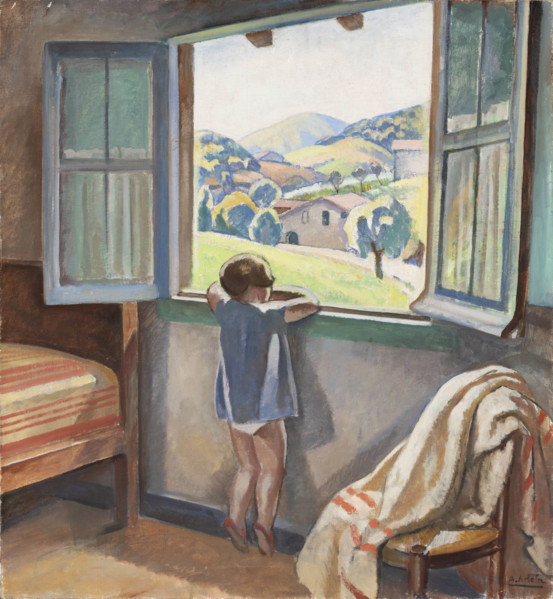 Girl at the Window, c1920. Creator: Arteta, Aurelio (1879-1940).