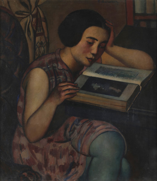 Bambina che legge (Little girl reading). Creator: Marussig, Pietro (1879-1937).