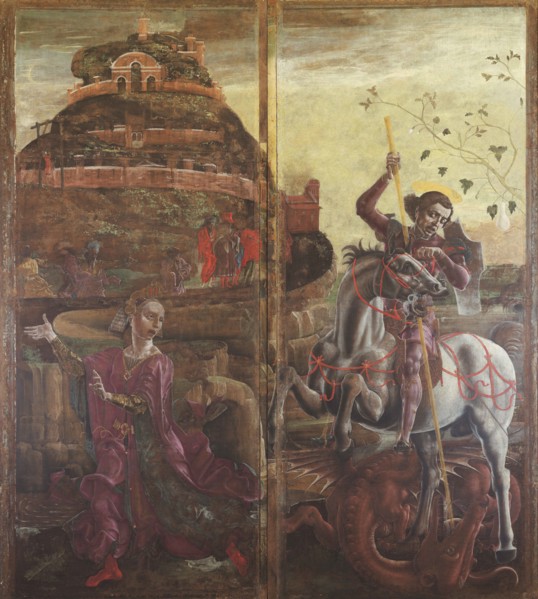 Saint George and the Princess, c1469. Creator: Tura, Cosimo (before 1431-1495).