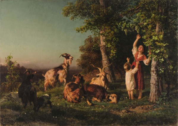 Tramonto (Sunset), 1858. Creator: Palizzi, Filippo (1818-1899).