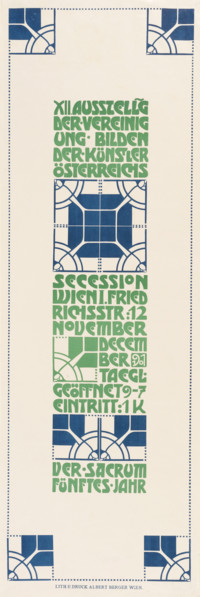 Secession. XII Exhibition of the Association of Visual Artists of Austria, 1901. Creator: Roller, Alfred (1864-1935).