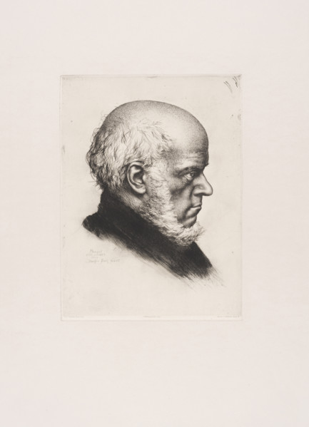 Portrait of Adolf Menzel, 1885. Creator: Stauffer-Bern, Karl (1857-1891).