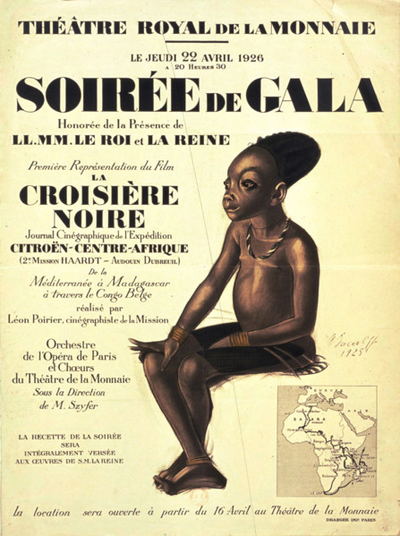 Movie poster of the Premiere "La Croisière Noire" by Léon Poirier, 1926. Creator: Yakovlev, Alexander Yevgenyevich (1887-1938).