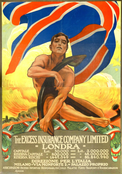 The Excess Insurance Company Limited, 1910s. Creator: Metlicovitz, Leopoldo (1868-1944).