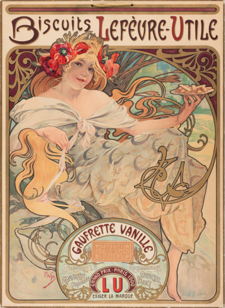 Biscuits Lefevre-Utile, c1900. Creator: Mucha, Alfons Marie (1860-1939).