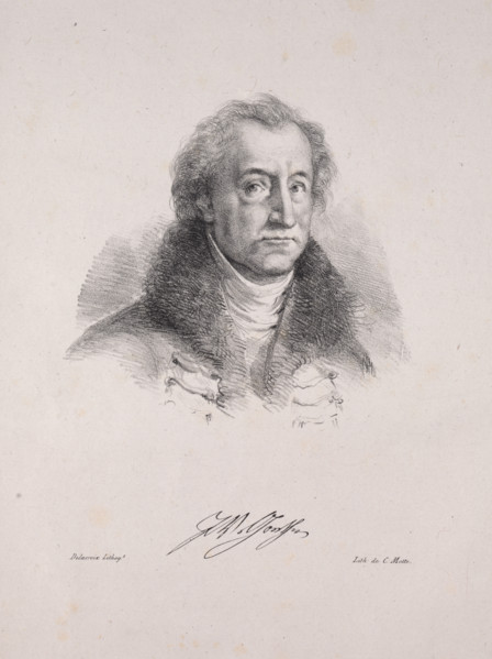 Portrait of Johann Wolfgang von Goethe (1749-1832), 1828. Creator: Delacroix, Eugène (1798-1863).