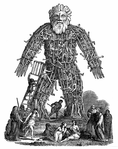 Wicker man, 1832. Creator: Anonymous.