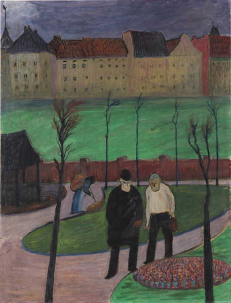 At the flowerbed, c1910-1913. Creator: Werefkin, Marianne, von (1860-1938).