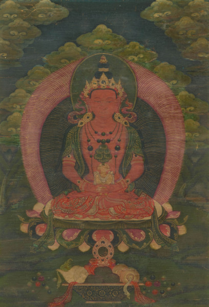 Thangka of Amitayus, 18th century. Creator: Tibetan culture.
