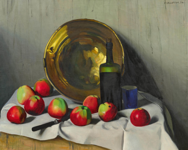 Bassine de cuivre et pommes, 1924. Creator: Vallotton, Felix Edouard (1865-1925).