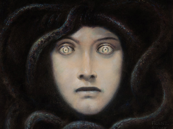 Head of Medusa, c1892. Creator: Stuck, Franz, Ritter von (1863-1928).