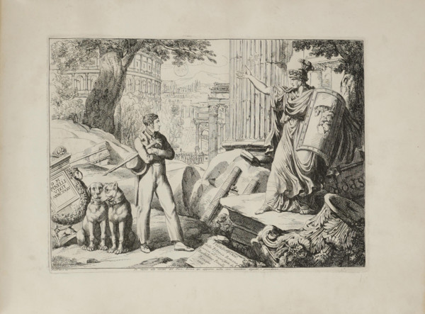 Self-portrait (Frontispiece in "Istoria Romana.")  , 1818. Creator: Pinelli, Bartolomeo (1781-1835).
