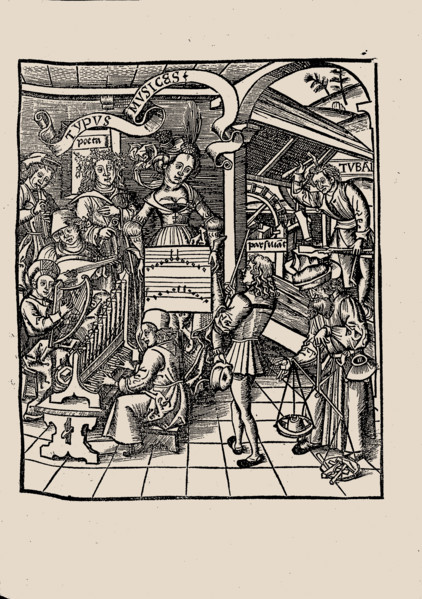 Typus Musices (The Musical Art). From: Aepitoma omnis philosophiae alias margarita phylosophica. Creator: Anonymous.