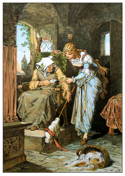 Illustration for "Little Briar Rose" by Brothers Grimm, c1899. Creator: Zick, Alexander (1845-1907).