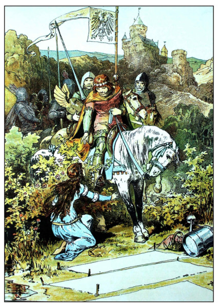 Illustration for "The Three Sisters" by Brothers Grimm, c1899. Creator: Zick, Alexander (1845-1907).