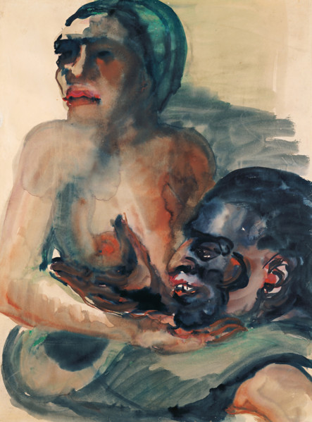 Love couple, 1930. Creator: Lohse-Wächtler, Elfriede (1899-1940).