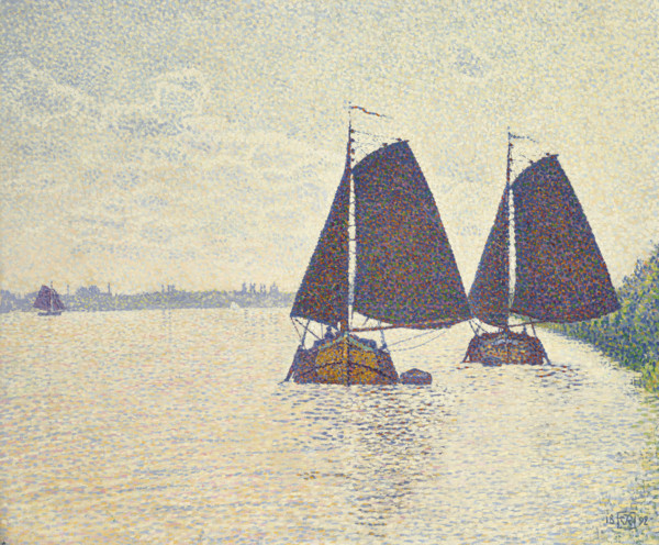 Péniches sur l'Escaut, 1892. Creator: Rysselberghe, Théo van (1862-1926).