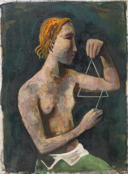 Girl with triangle, 1935. Creator: Hofer, Karl (1878-1955).