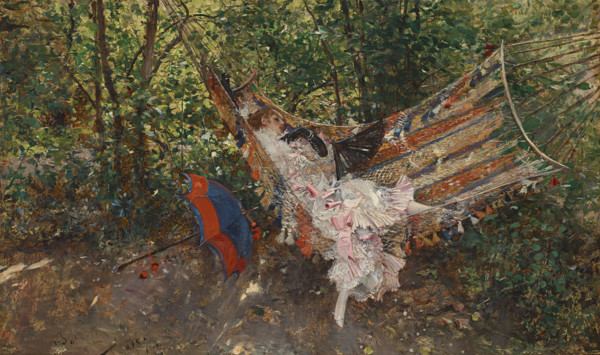 Le Hamac, 1873. Creator: Boldini, Giovanni (1842-1931).