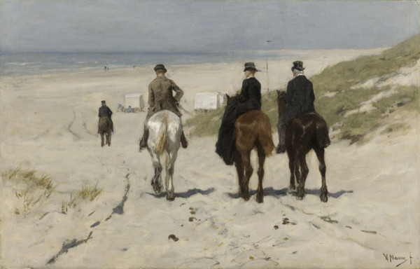 Morning Ride along the Beach, 1876. Creator: Mauve, Anton (1838-1888).