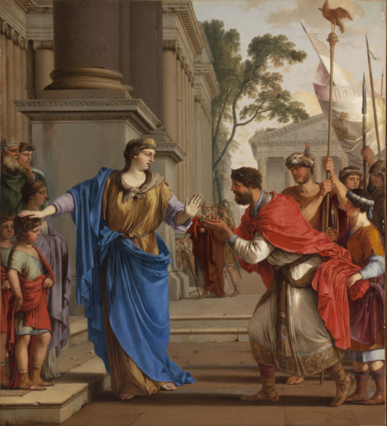 Cornelia rejects the crown of the Ptolemies, 1646. Creator: La Hyre, Laurent, de (1606-1656).