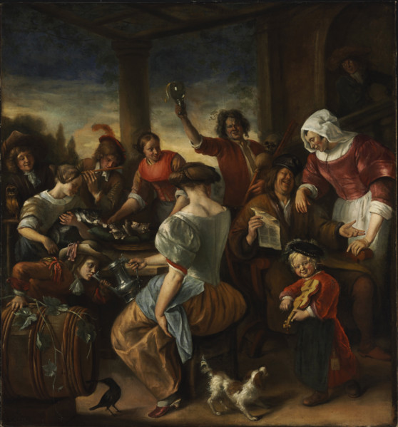 Merry Company in a Pergola , c1675. Creator: Steen, Jan Havicksz (1626-1679).