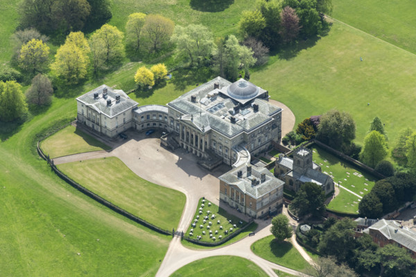 Kedleston Hall, an 18th century country house, Derbyshire, 2025. Creator: Robyn Andrews.