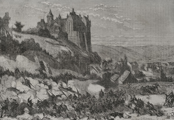 Franco-Prussian War (1870-1871): Defence of Châteaudun, 1870 (1871).  Creator: Unknown.