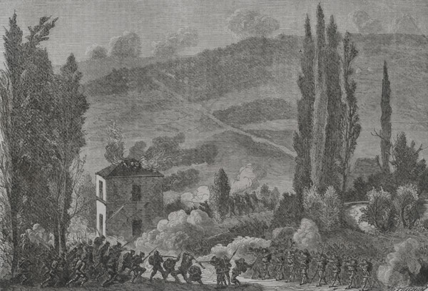 Franco-Prussian War (1870-1871): Battle of Châtillon, September-October 1870 (1871). Creator: Auguste Trichon.