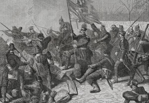 Franco-Prussian War (1870-1871): General von Budritzki (1812-1876) leading the Prussian army...1871. Creator: Unknown.