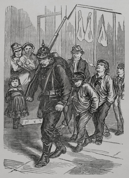 Franco-Prussian War (1870-1871): The last German in Paris, 1871. Creator: Unknown.